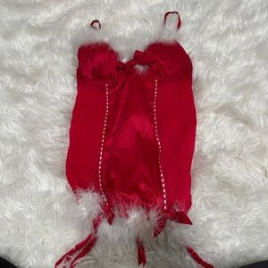 La Senza lingerie fed and white faux fur size L